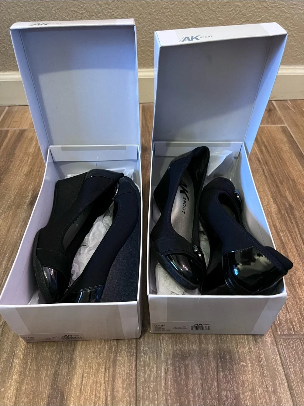 AK sport black multi wedges size 7 women’s shoes z10